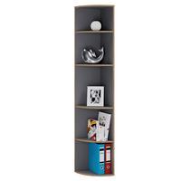 Eckregal Salia Anthrazit/Honigeiche - Honigeiche/Anthrazit, Design, Holzwerkstoff/Kunststoff (33/183/33cm) - Livetastic