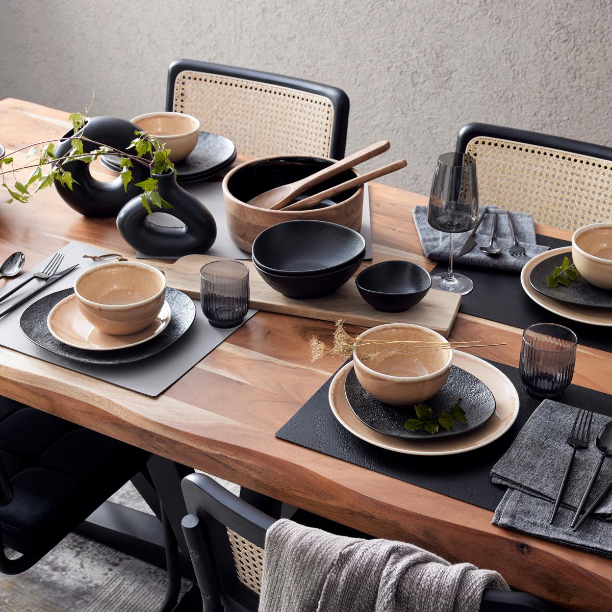 Serviciu de masă 16/1 Schelly - maro, Modern, ceramică (28/25/28cm) - Modern Living