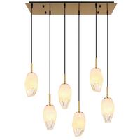 Hängeleuchte Barcley Messingfarben max. 7 Watt - Klar/Messingfarben, KONVENTIONELL, Glas/Metall (72/24/120cm) - Globo