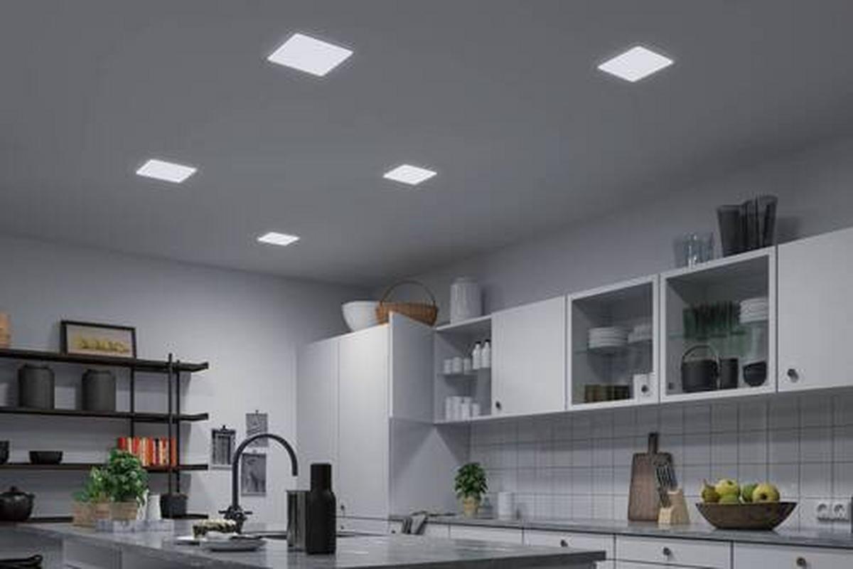 LED-Paneel Veluna VariFit in Weiß max. 15 Watt - Weiß, Design, Kunststoff (18,5/18,5cm) - Paulmann
