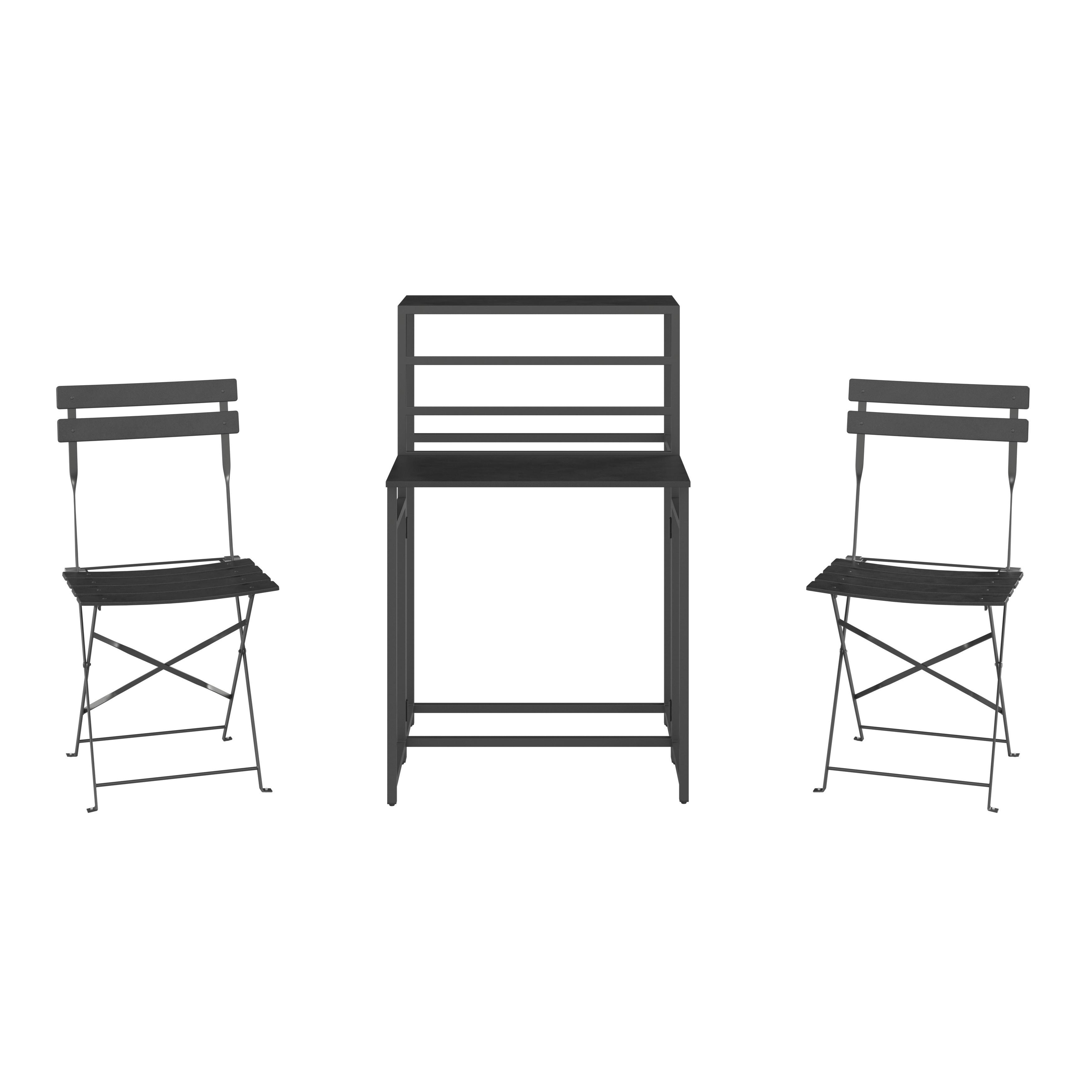 BALKONGMÖBLER SET PETER - antracit, Basics, metall (52/106/56cm) - Mömax