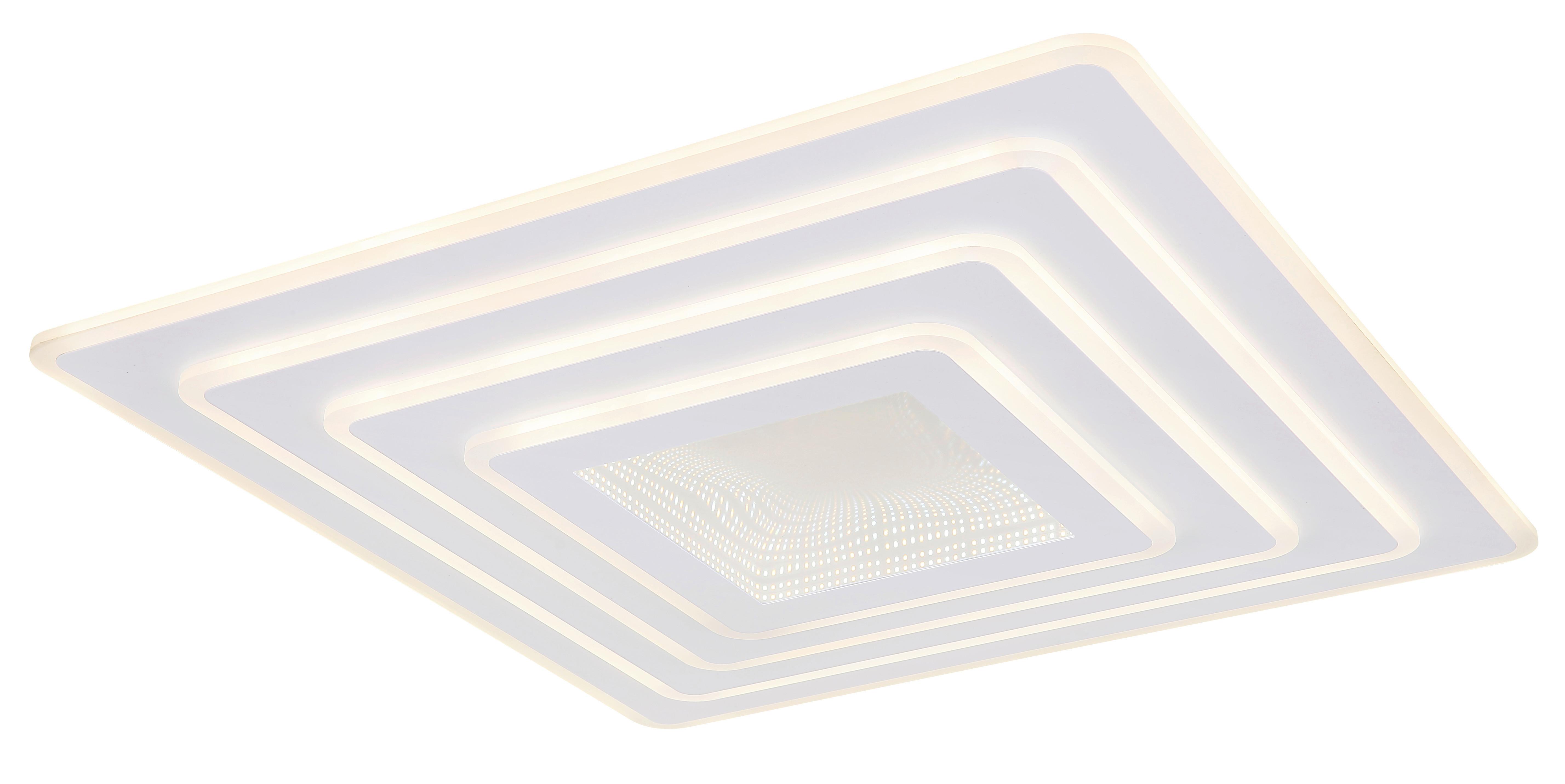 LED-Deckenleuchte Jocelyn Opal/Weiß max. 60 Watt - Opal/Weiß, Design, Kunststoff/Metall (70/70/6,7cm) - Globo
