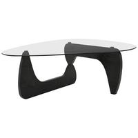 Stolić Amelia - siva/crna, Design, staklo/drvni materijal (80/40/114cm) - Premium Living