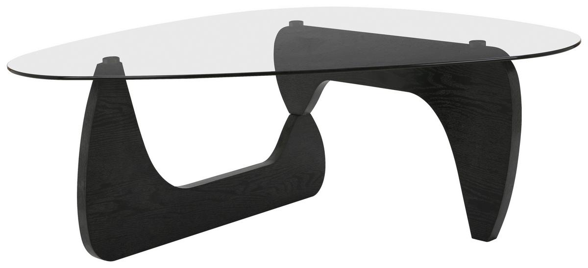 Stolić Amelia - siva/crna, Design, staklo/drvni materijal (80/40/114cm) - Premium Living