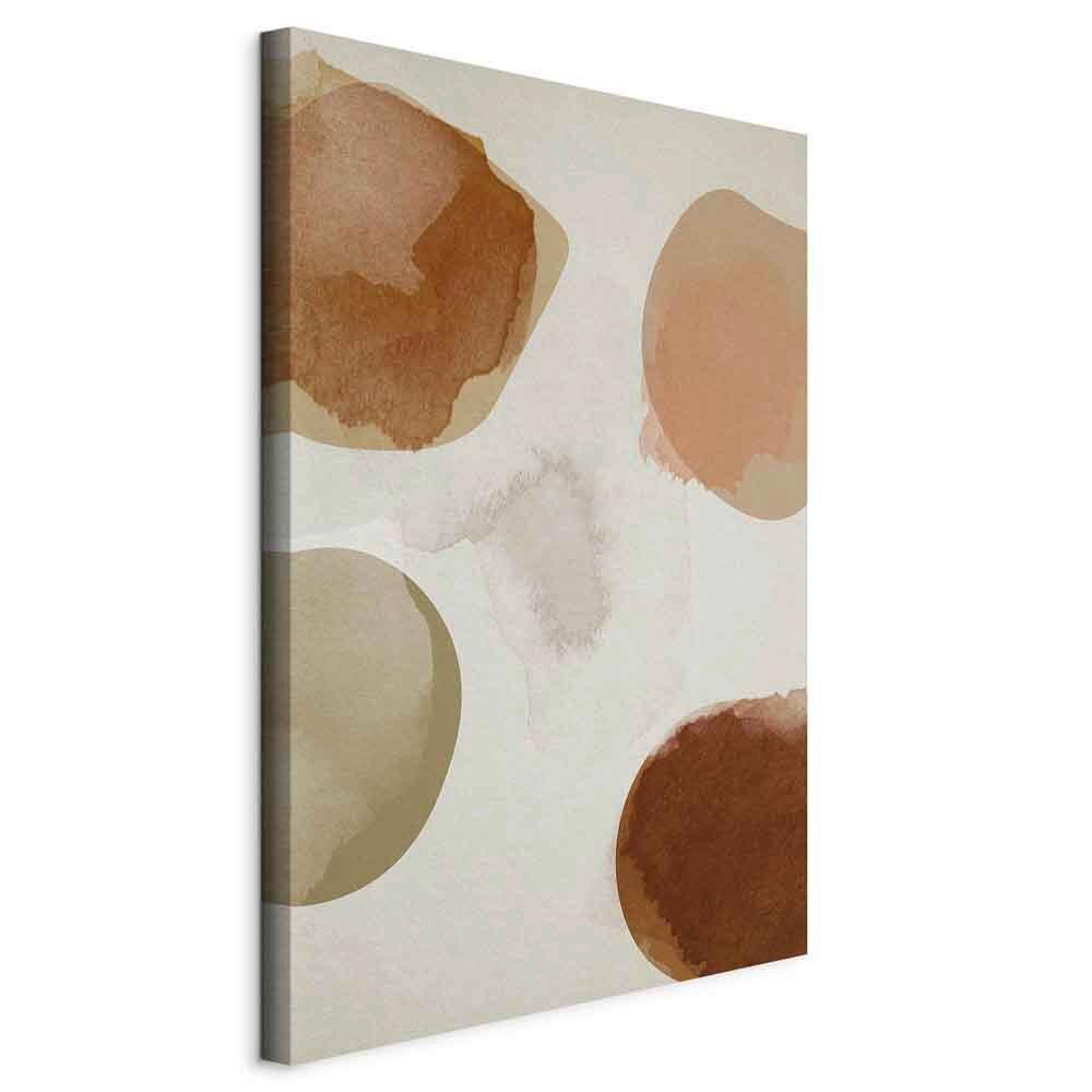 Slika Na Platnu Beige Abstraction - olivno zelena/bež, Basics, tekstil/leseni material (40/60/1,2cm) - artgeist