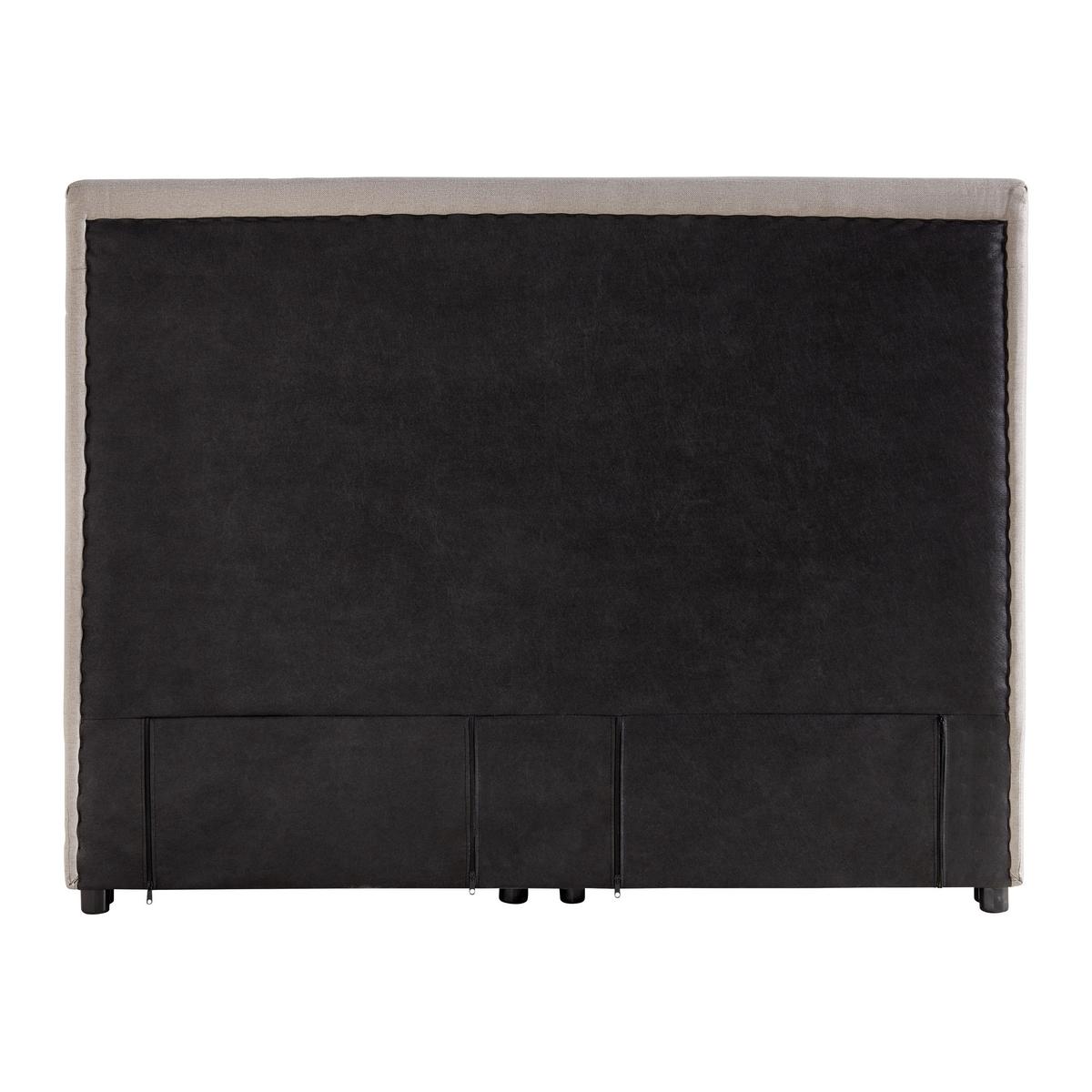Pat boxspring bej Florinda cca 140X200 bej cu topper - bej, Modern, lemn/textil (140/200cm) - Bessagi Home