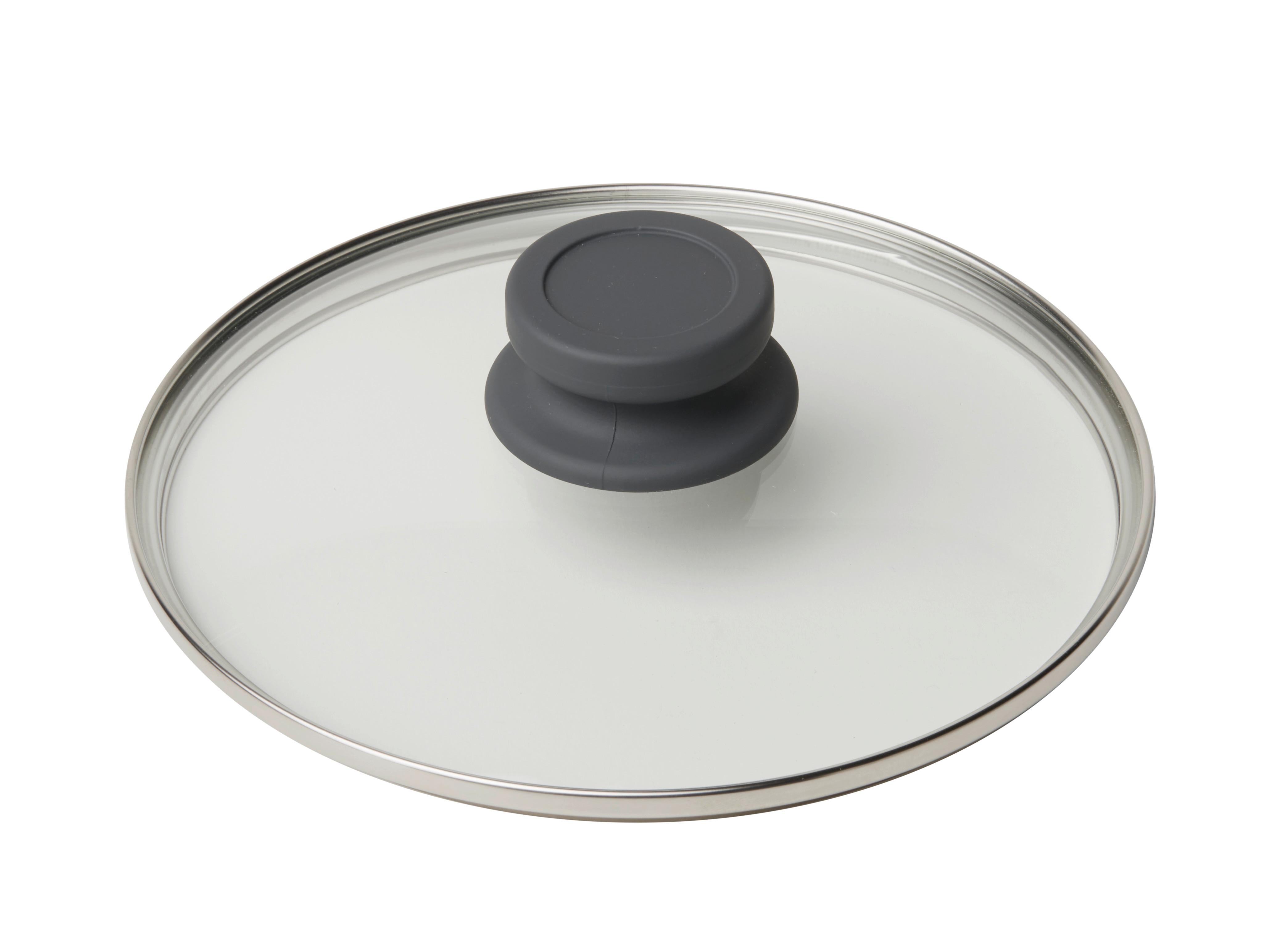 Deckel Basic Ø  ca. 20cm - Klar/Silberfarben, KONVENTIONELL, Glas/Kunststoff (20cm) - Mömax