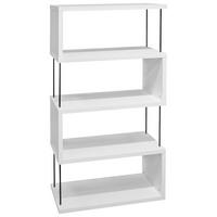 Polica Sticks - bijela/crna, Moderno, drvni materijal/plastika (66/126/33cm) - Modern Living