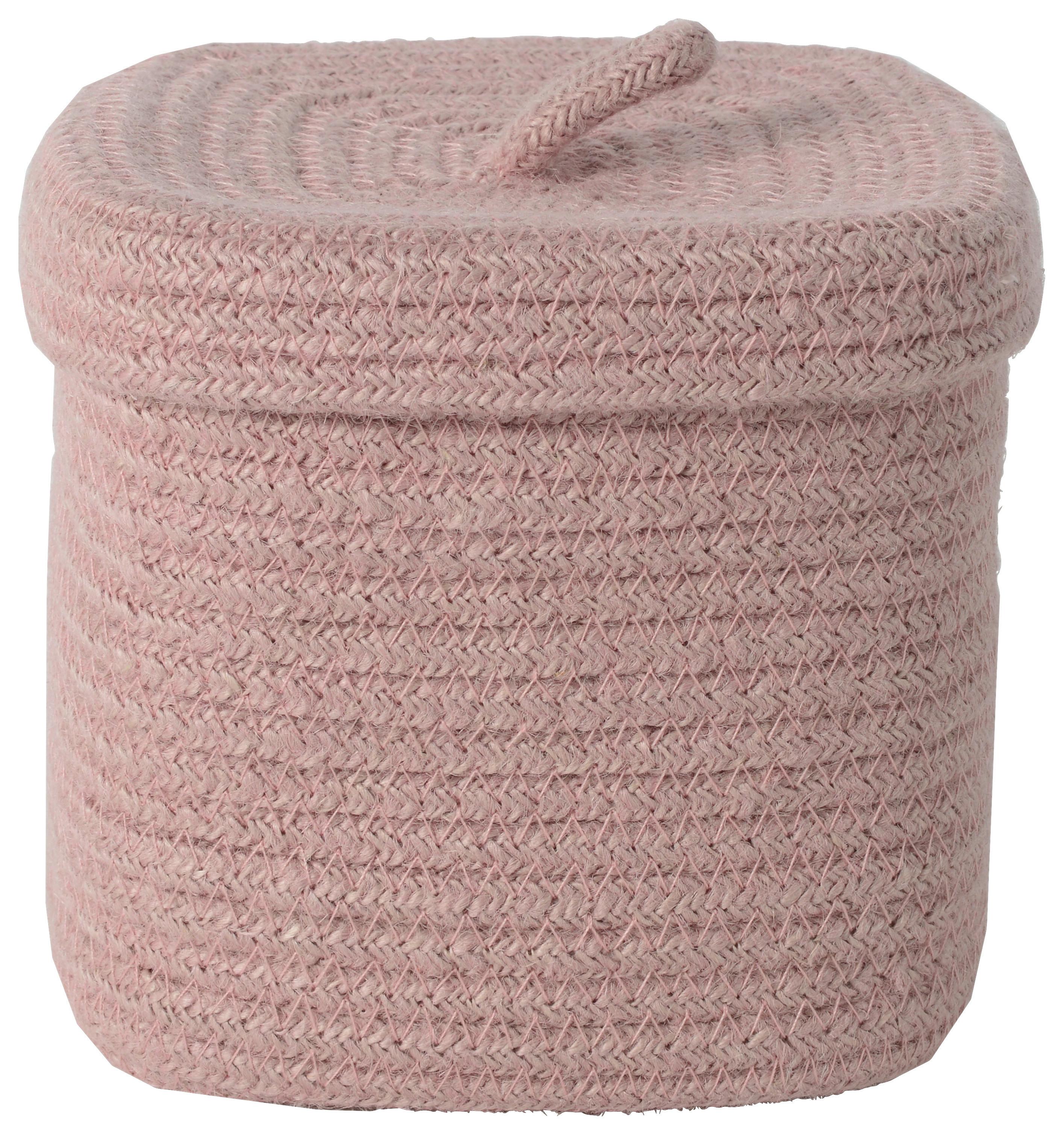 Coș Romy - roz, Konventionell, plastic/textil (18/16/18cm) - Mömax