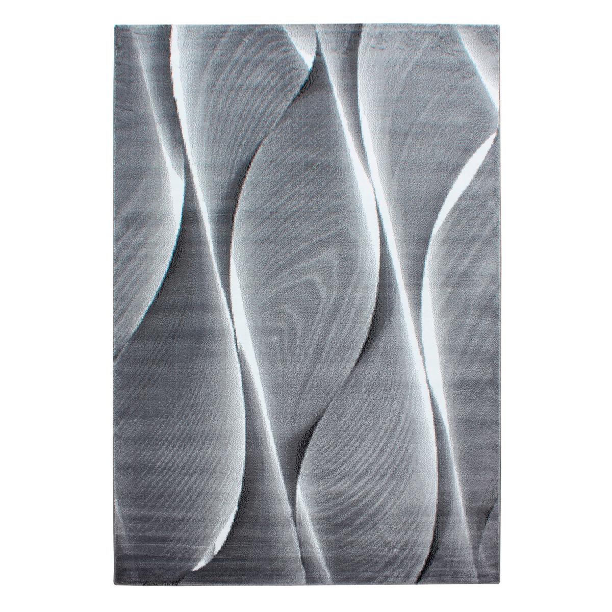 Flachwebeteppich Parma Schwarz ca. 140x200cm - Schwarz, Design, Textil (140/200cm) - Novel