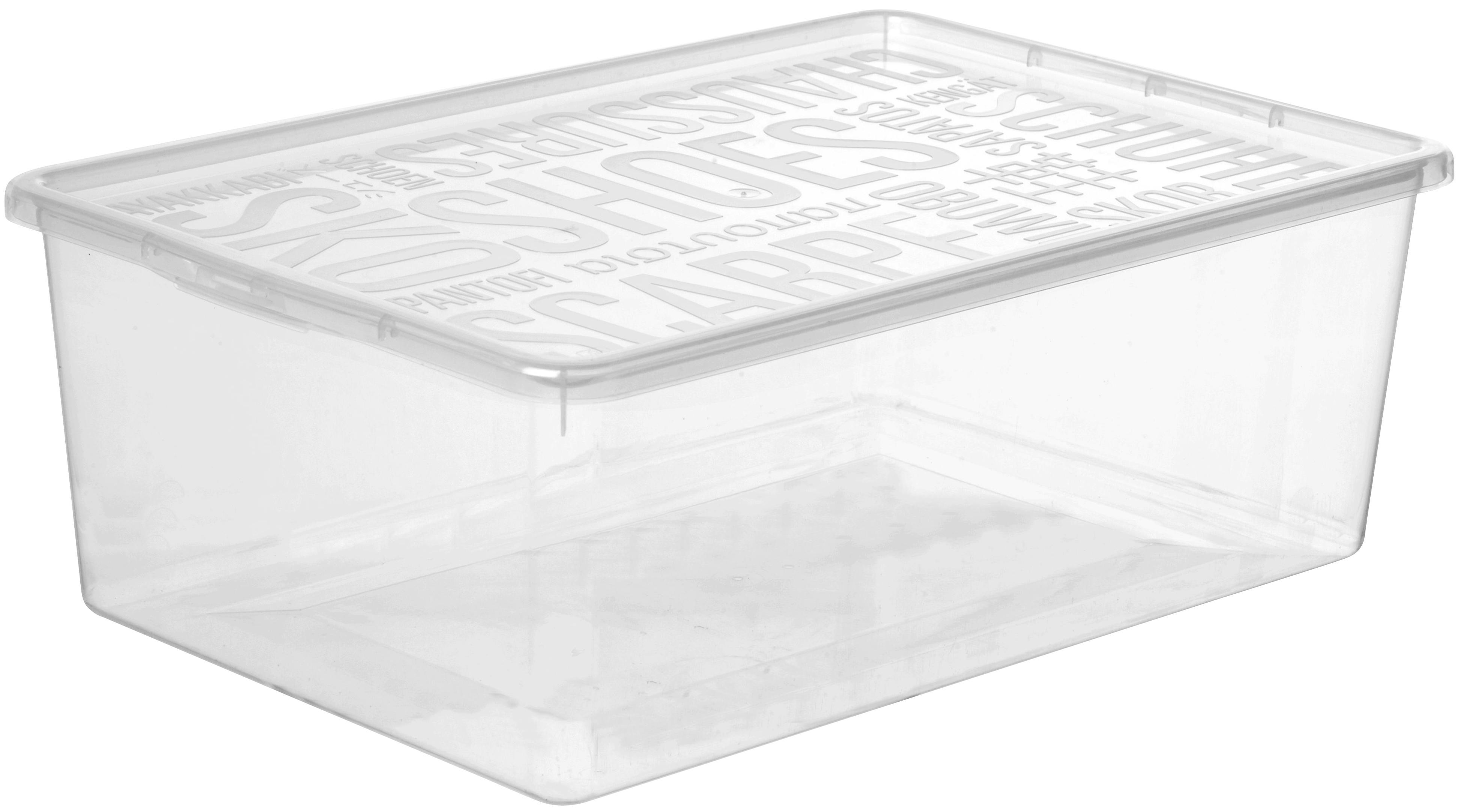 Box mit Deckel Sandra aus Kunststoff - Transparent, Kunststoff (25,8/13,3/39cm) - Mömax modern living