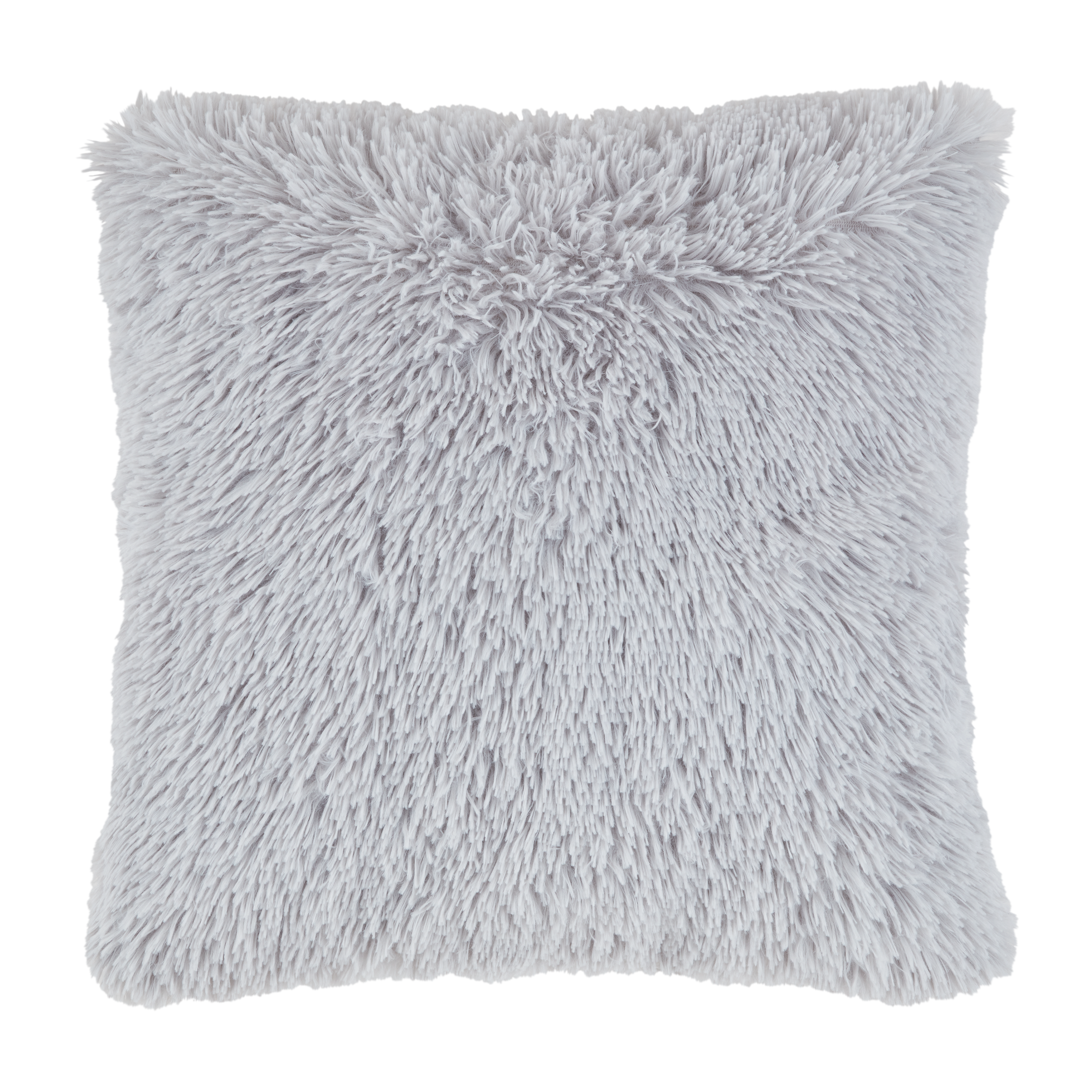 Zierkissen Fluffy in Silberfarben ca. 45x45cm - Silberfarben, Romantik / Landhaus (45/45cm) - Modern Living
