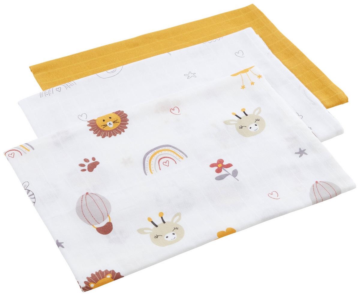 Scutec textil Lion - galben/alb, Konventionell, textil (80/80cm) - Modern Living