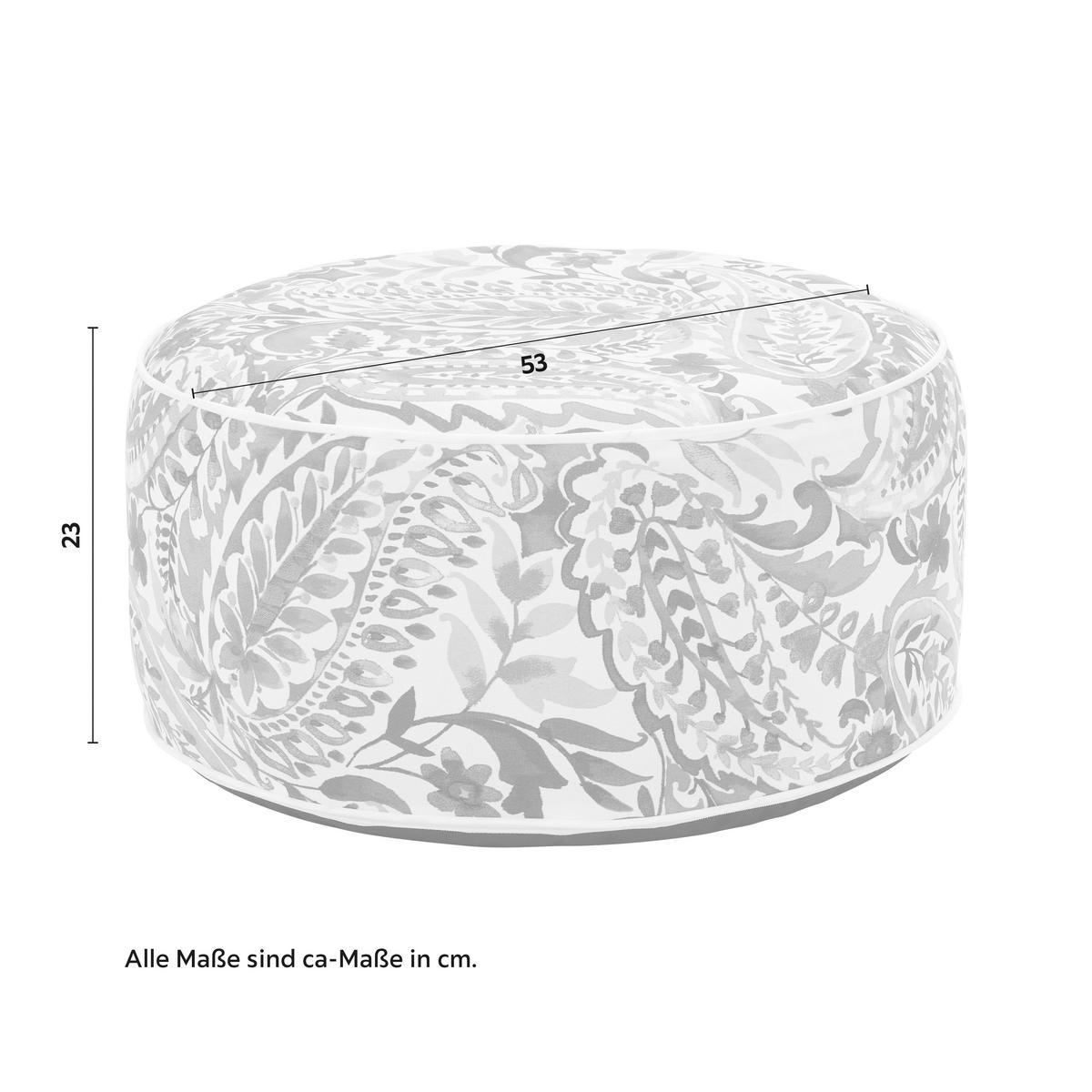 Felfújható Kültéri Puff Cassy - többszínű, Modern, textil (53/23/53cm) - Bessagi Garden