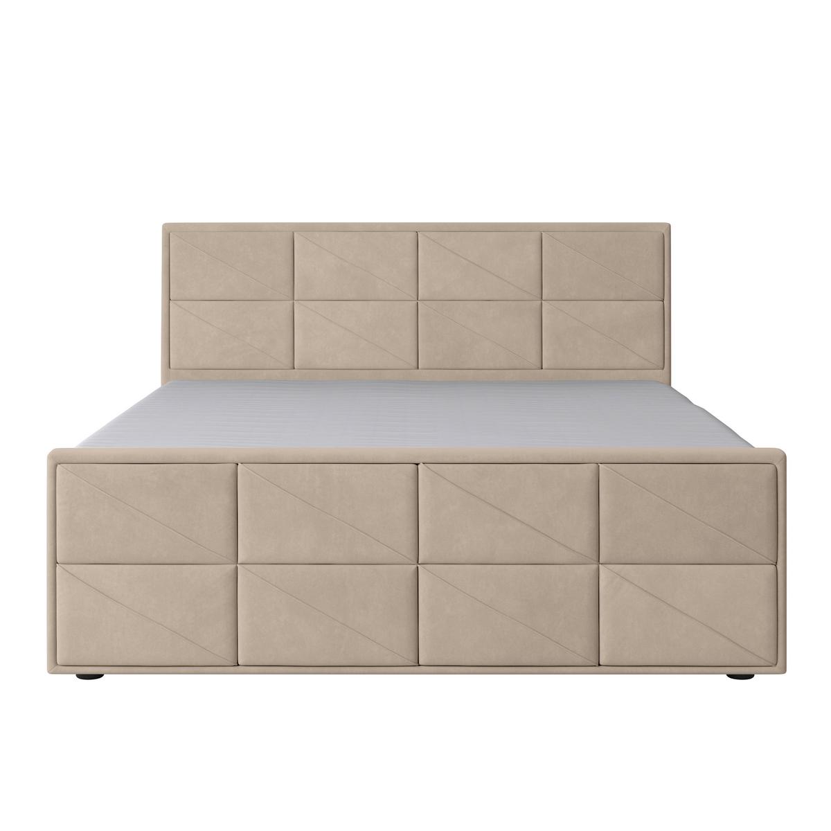 Boxspringbett Helsinki ca. 180x200 cm Beige - Beige, MODERN, Holz/Kunststoff (180/200cm) - MID.YOU