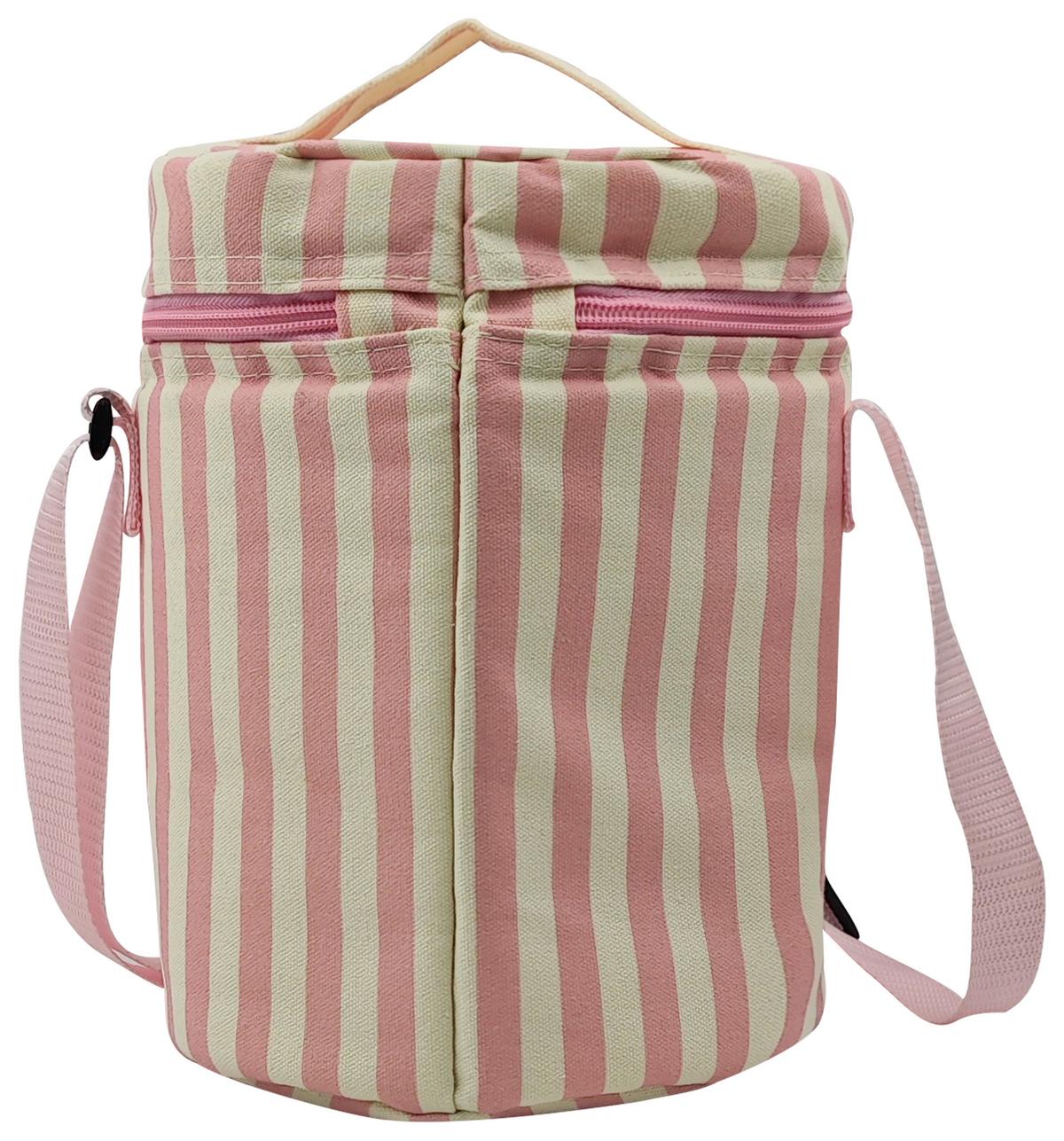 Kühltasche More Amore Rosa/Weiß ca. 7l - Rosa/Weiß, KONVENTIONELL, Kunststoff/Textil (17/24/17cm) - Mömax