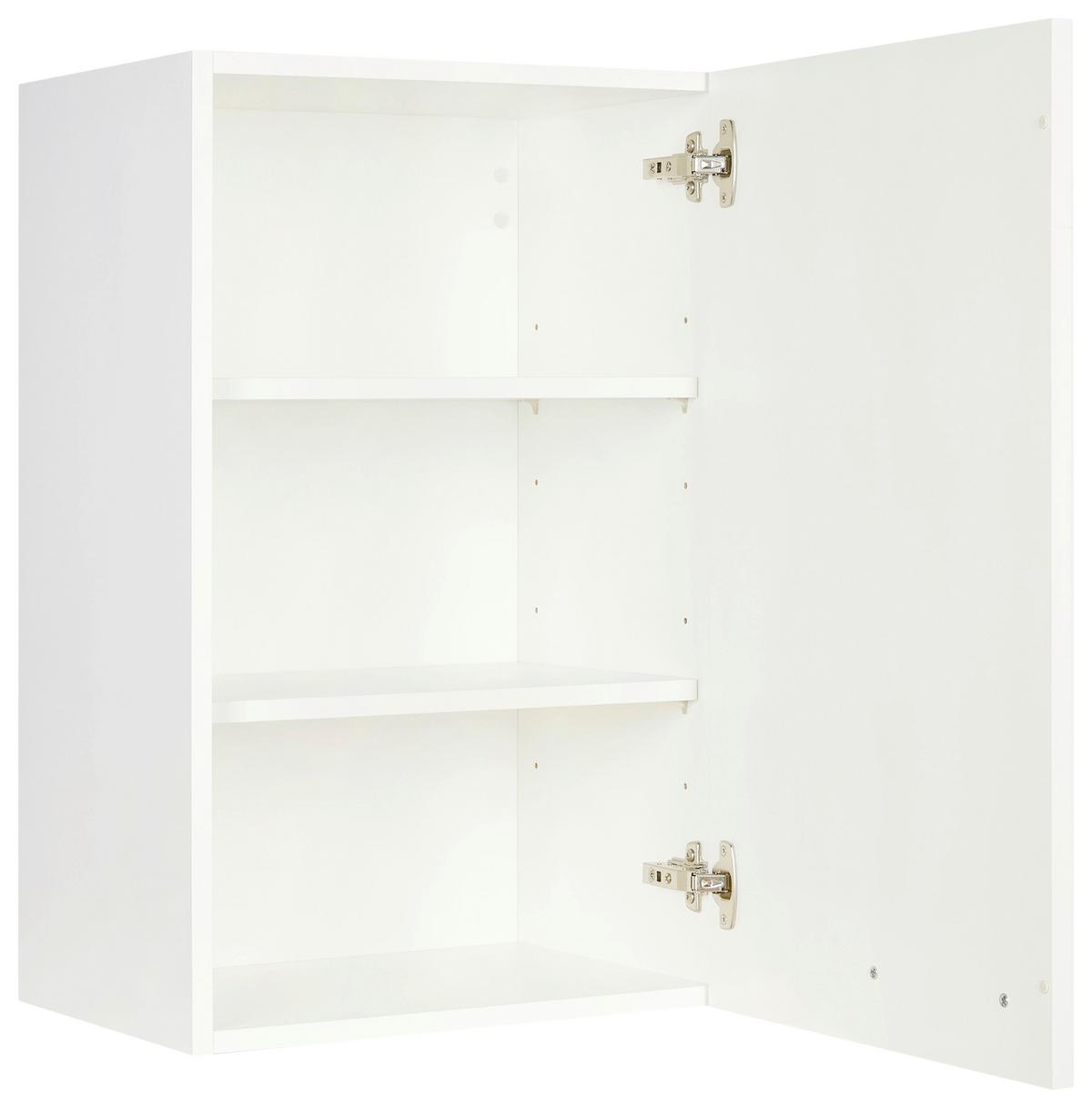 Küchenoberschrank Touch Weiß - Edelstahlfarben/Weiß, MODERN, Holzwerkstoff (45/72/35cm) - Nobilia