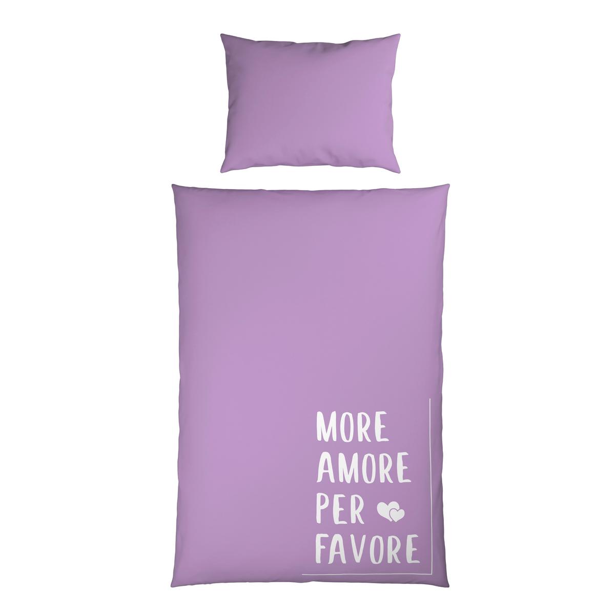Bettwäsche More Amore Flieder ca. 140x200cm - Flieder, Textil (140/200cm) - Mömax