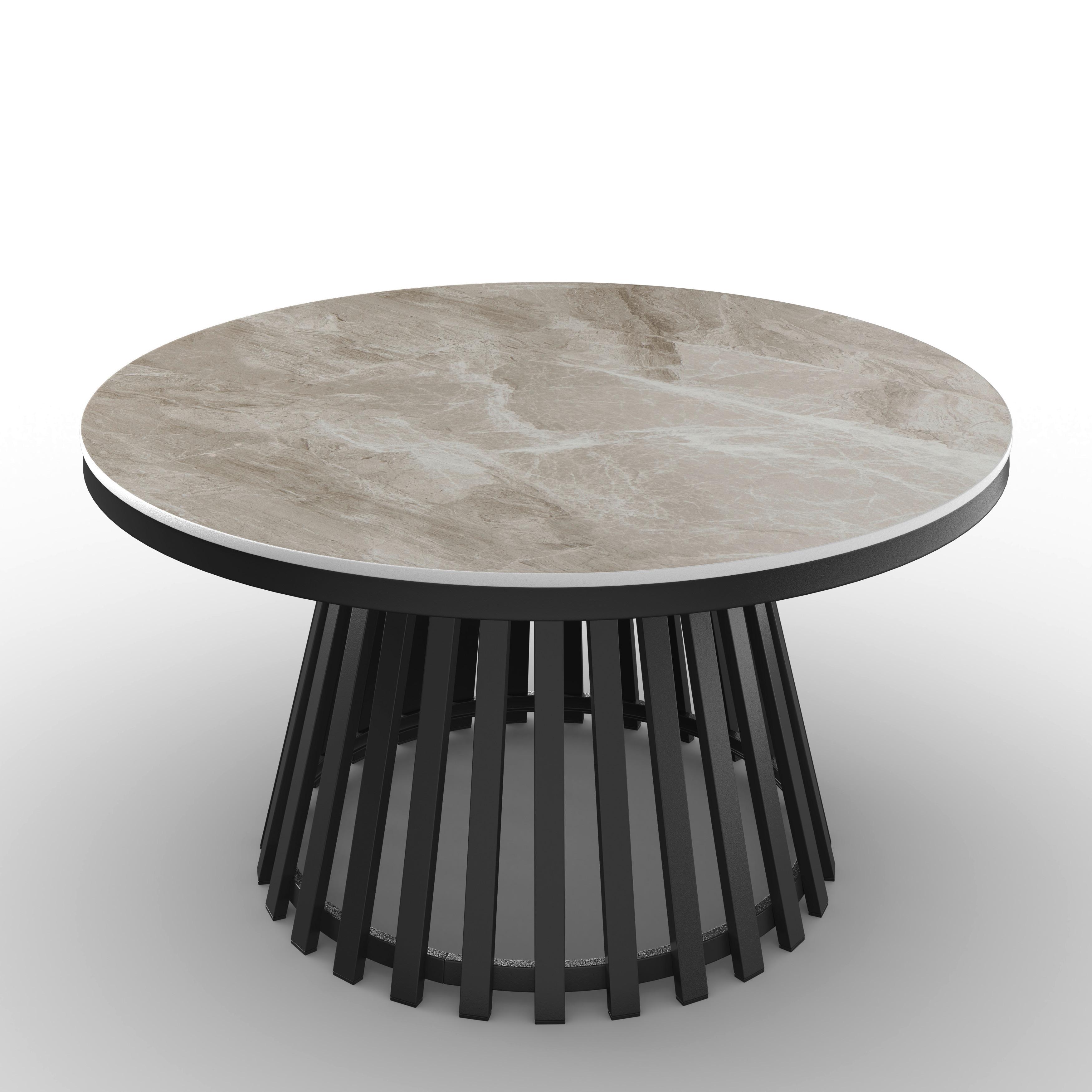 Couchtisch Pela Grau MDF - Schwarz/Grau, MODERN, Holzwerkstoff/Stein (90/45cm) - Bessagi Home