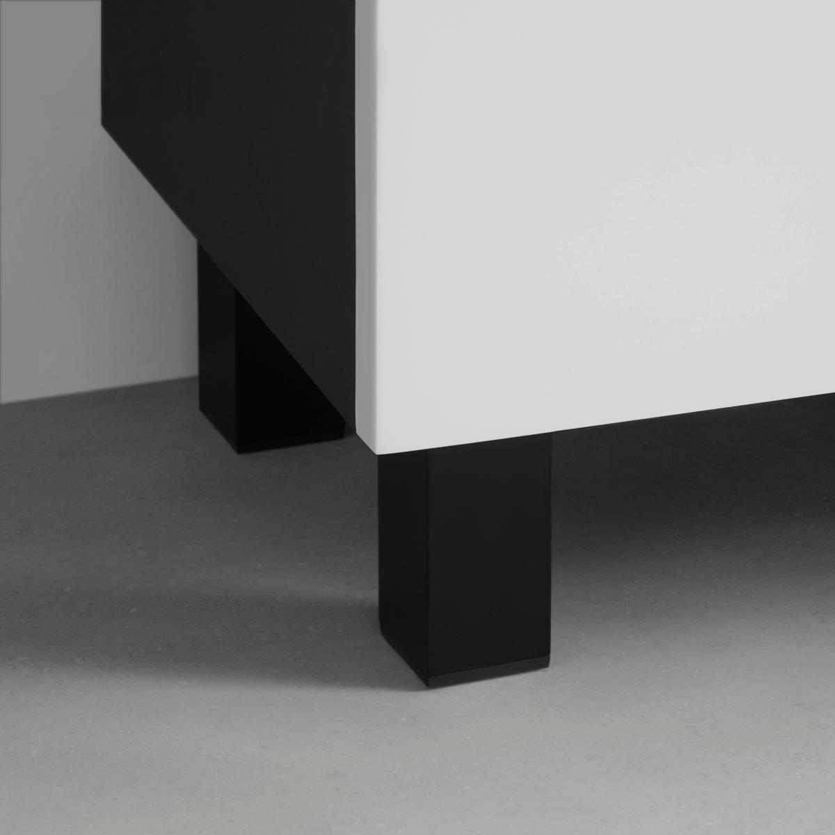 Hochschrank Wave II in Schwarz/Weiß - Weiss/Schwarz, Modern, Holzwerkstoff (40/190/30cm) - Mömax