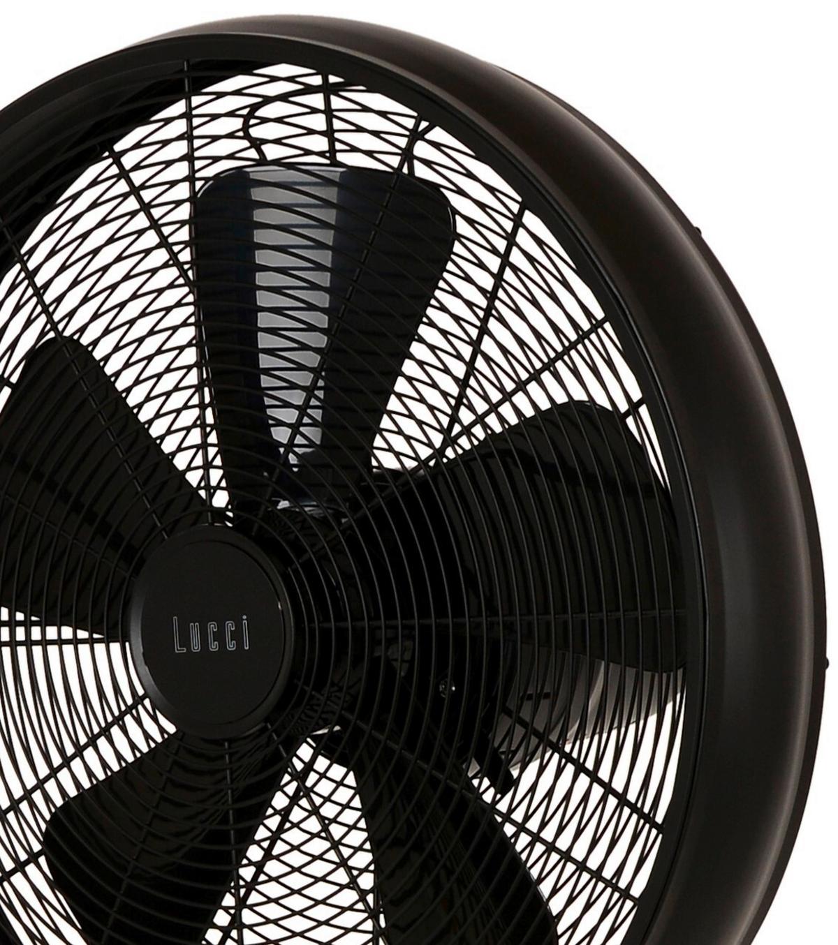 Standventilator Pedestal BK Schwarz max. 50 Watt - Schwarz, Basics, Metall (41/150/41cm)