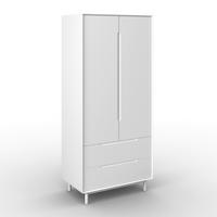 Ruhásszekrény Marlo - fehér, Modern, faalapú anyag/fa (100/223/60cm) - Bessagi Home