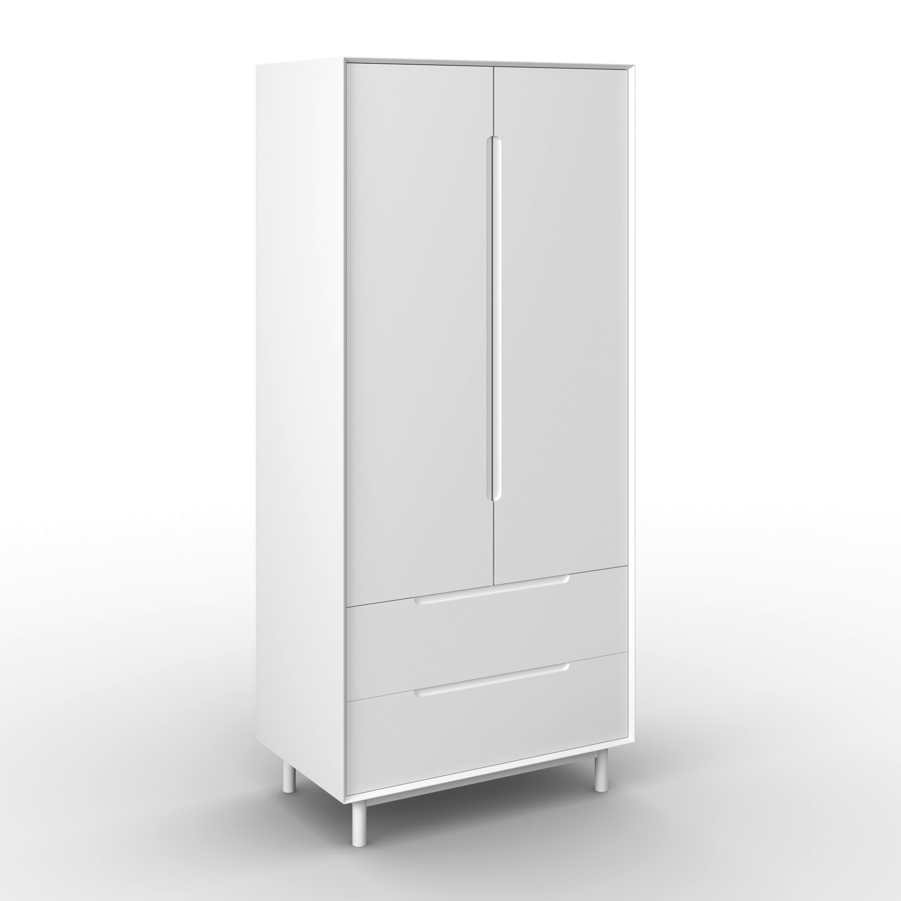 GARDEROB MARLO - vit, Modern, trämaterial/trä (100/223/60cm) - Bessagi Home