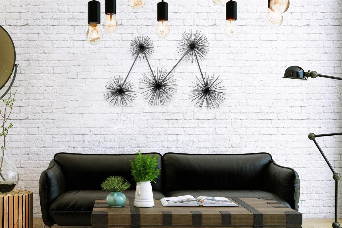 Wanddeko Domizil - Schwarz, Lifestyle, Metall (61/15/80cm) - Kayoom