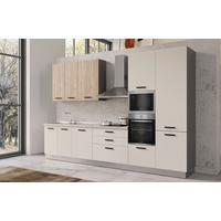 Blok Kuhinja Sa Uređajima Vania 360 Cashem./noce Tortora - kašmir/boja hrasta, Moderno, metal/drvo (360/240/60cm) - Mömax