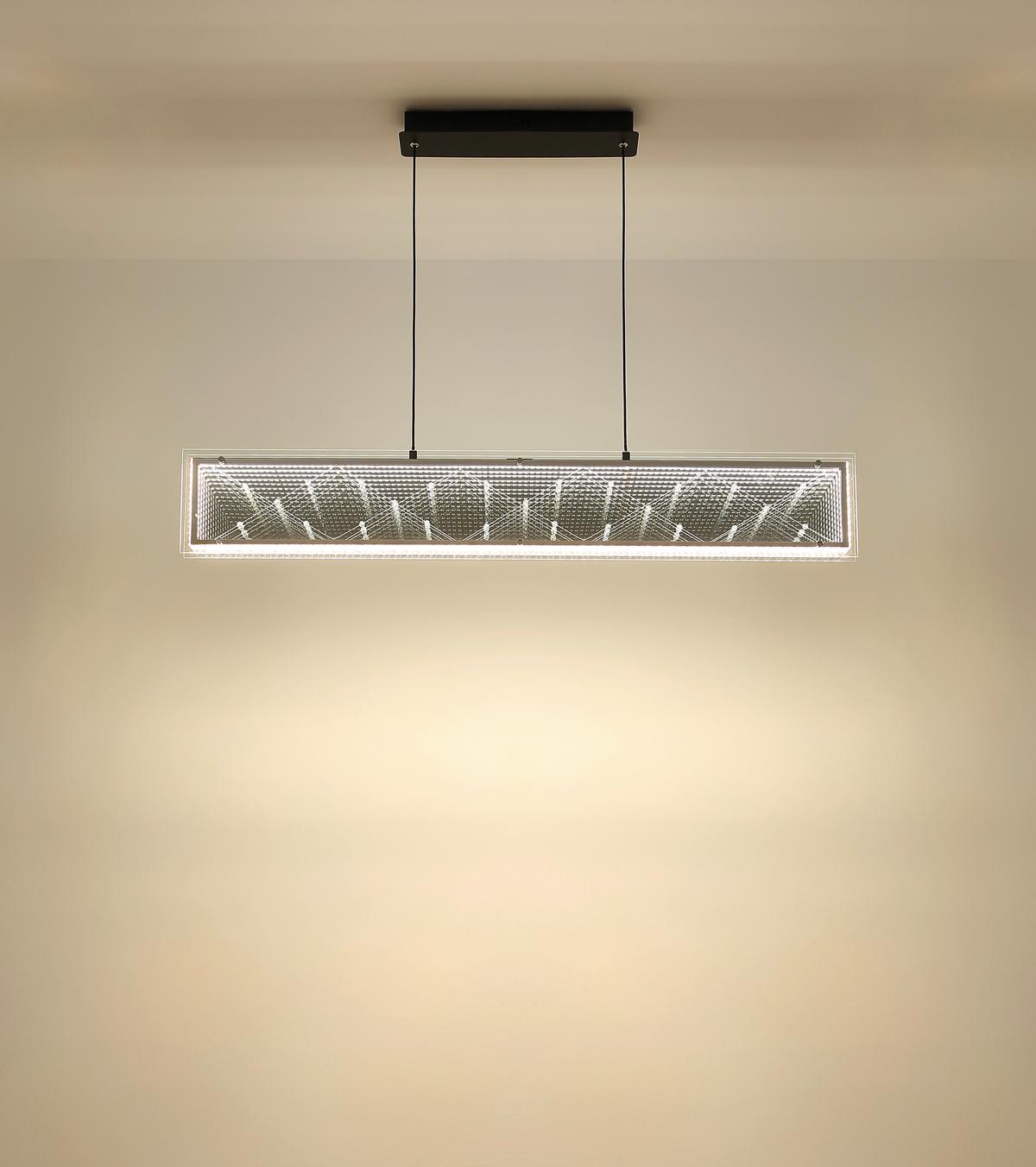 Led Viseća Svjetiljka Mirrora - prozirno/boje kroma, Design, staklo/metal (113/8/120cm) - Globo