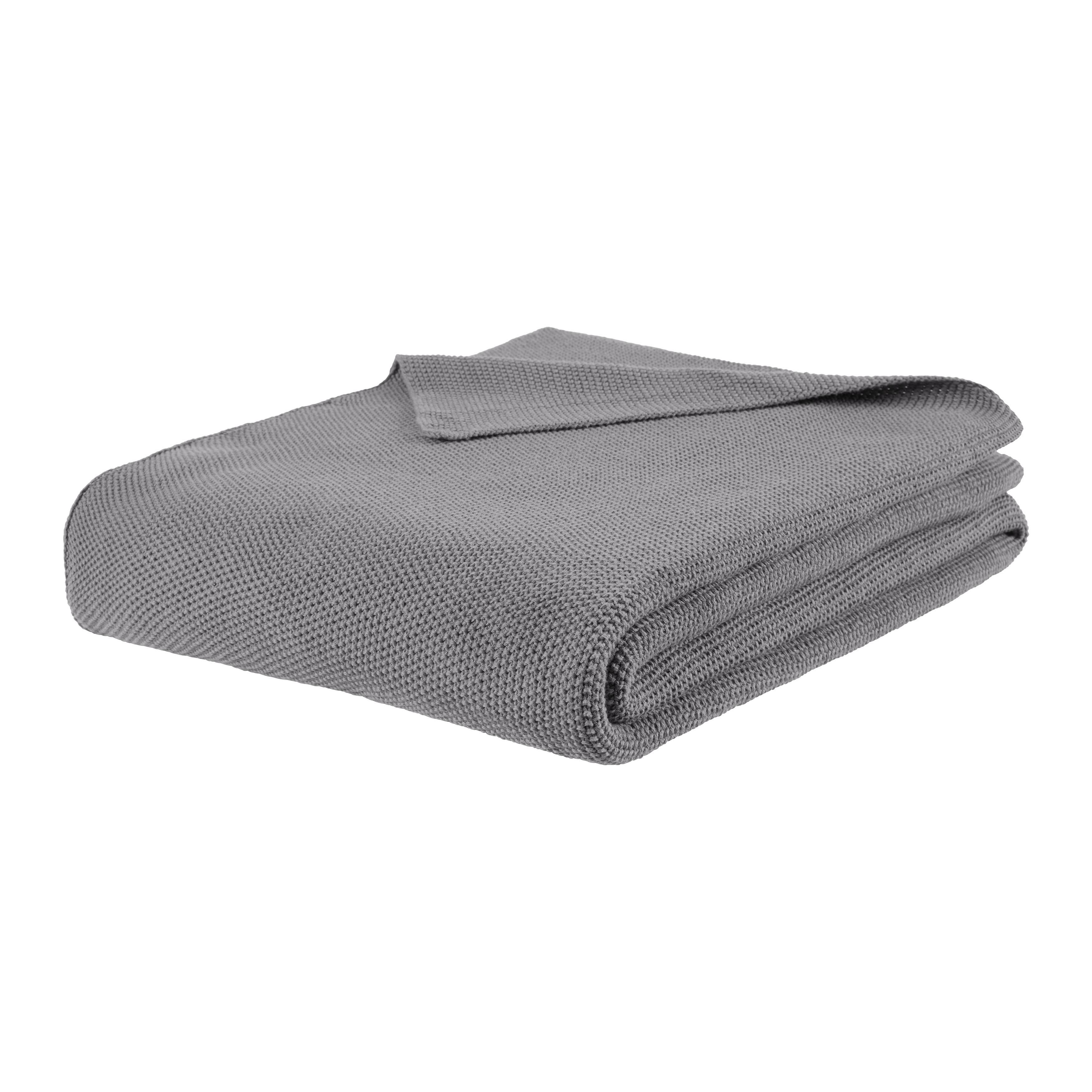 Kuscheldecke Lara Grau ca. 130x170cm - Grau, KONVENTIONELL, Textil (130/170cm) - Mömax