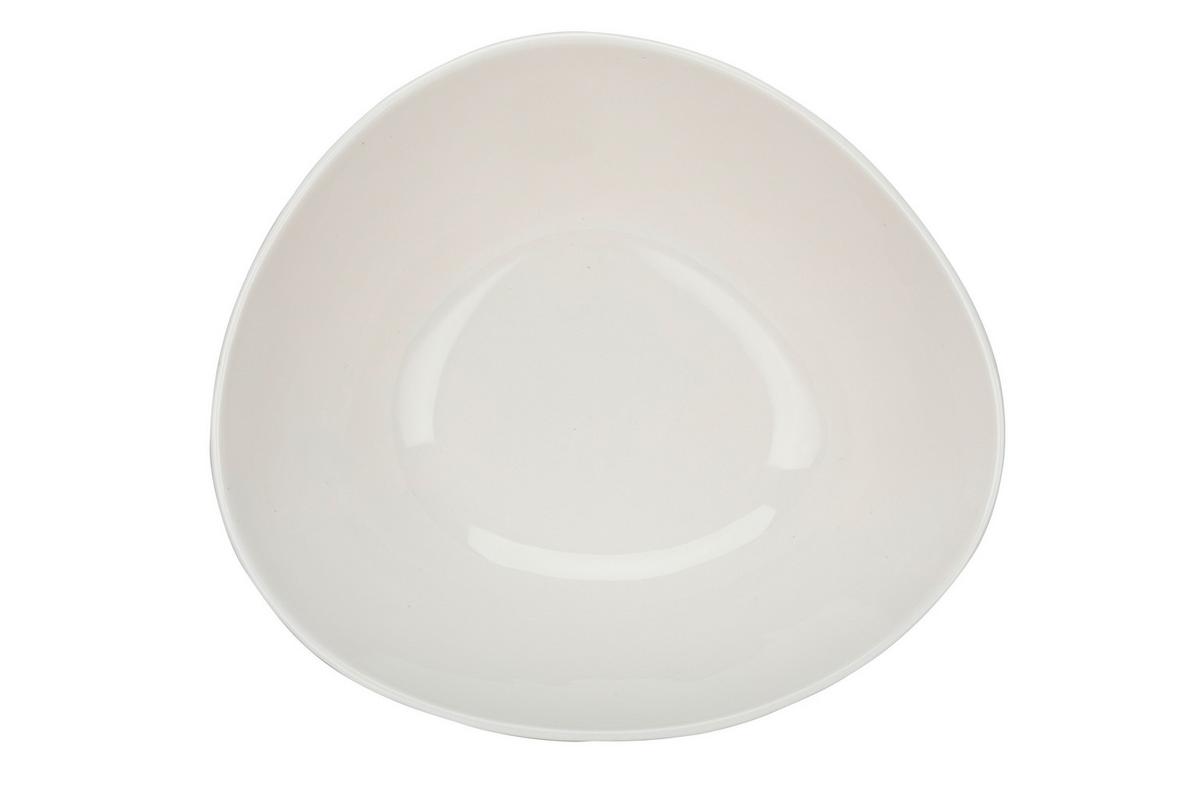 Salatschüssel Haruki in Weiß - Weiß, MODERN, Keramik (22,1/19,6/8cm) - Mömax