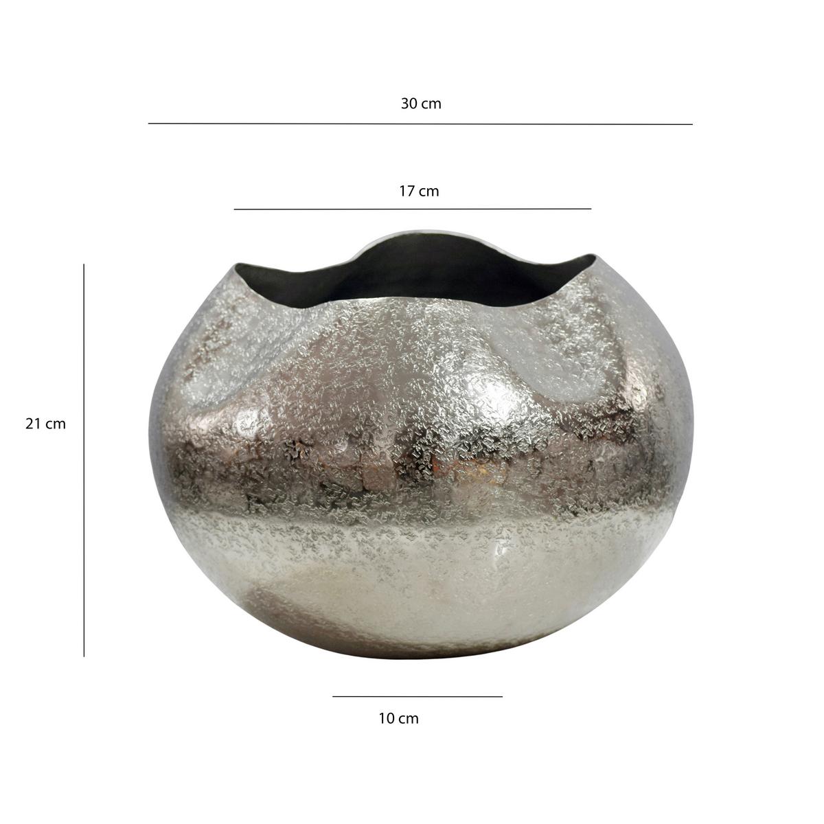 Vase Wl7.550 - Silberfarben, Design, Metall (30/21cm) - MID.YOU