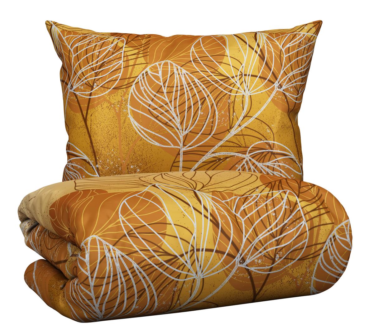 Bettwäsche Britt Ca. 160x210cm - Gelb, Konventionell, Textil (160/210cm) - Premium Living