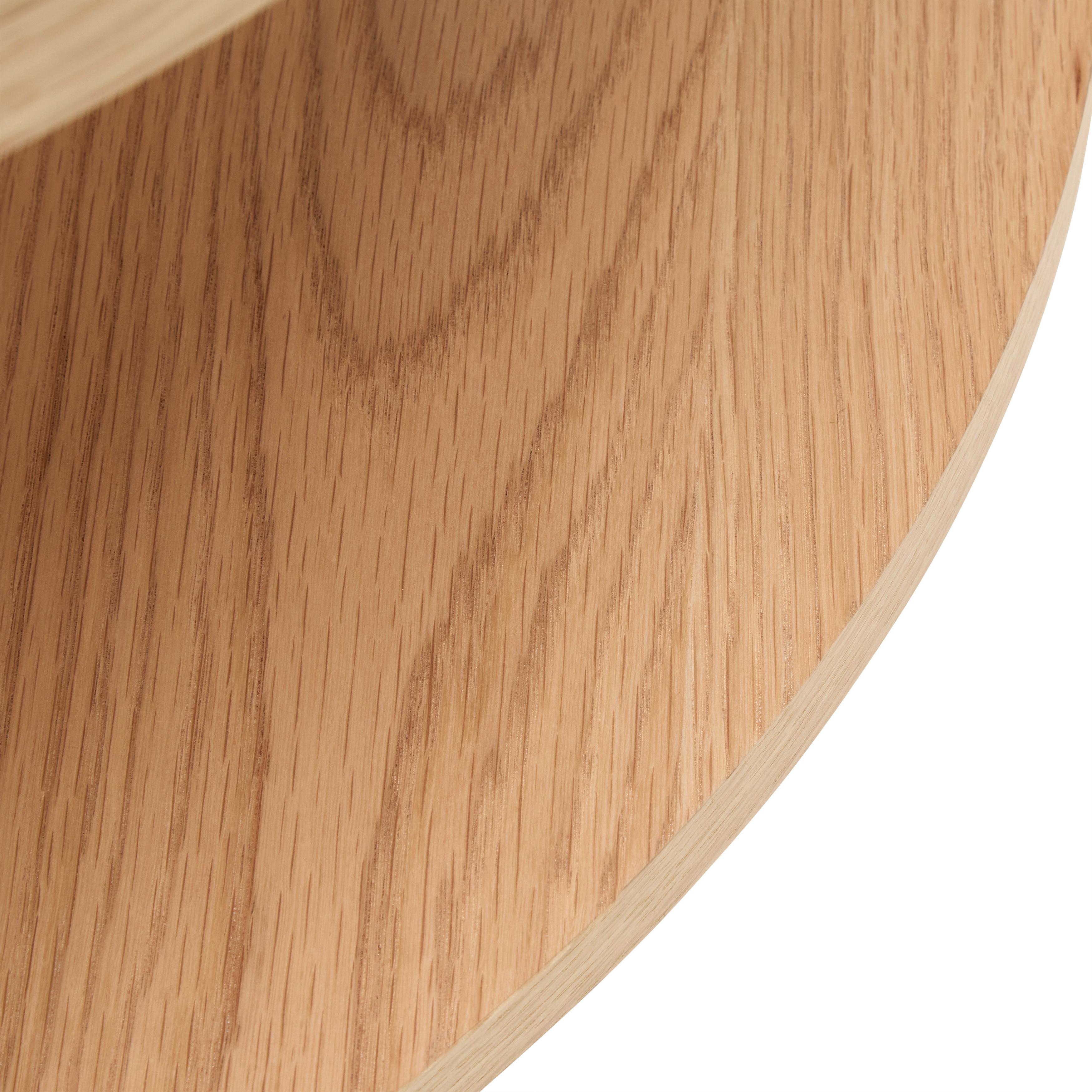 SOFFBORD PLATE - svart/naturfärgad, Modern, metall/trämaterial (80/40/80cm) - Mömax