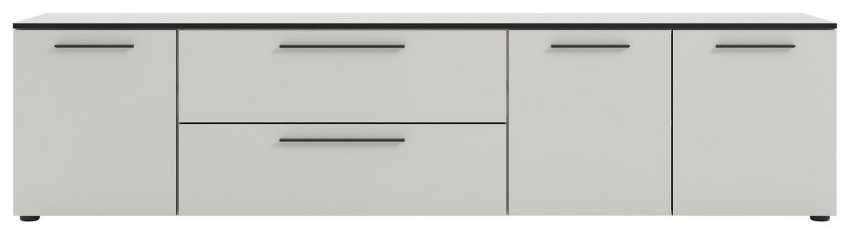 KOMODA NISKA SOUL - czarny/biały, Modern, materiał drewnopochodny/tworzywo sztuczne (225/55/40cm)