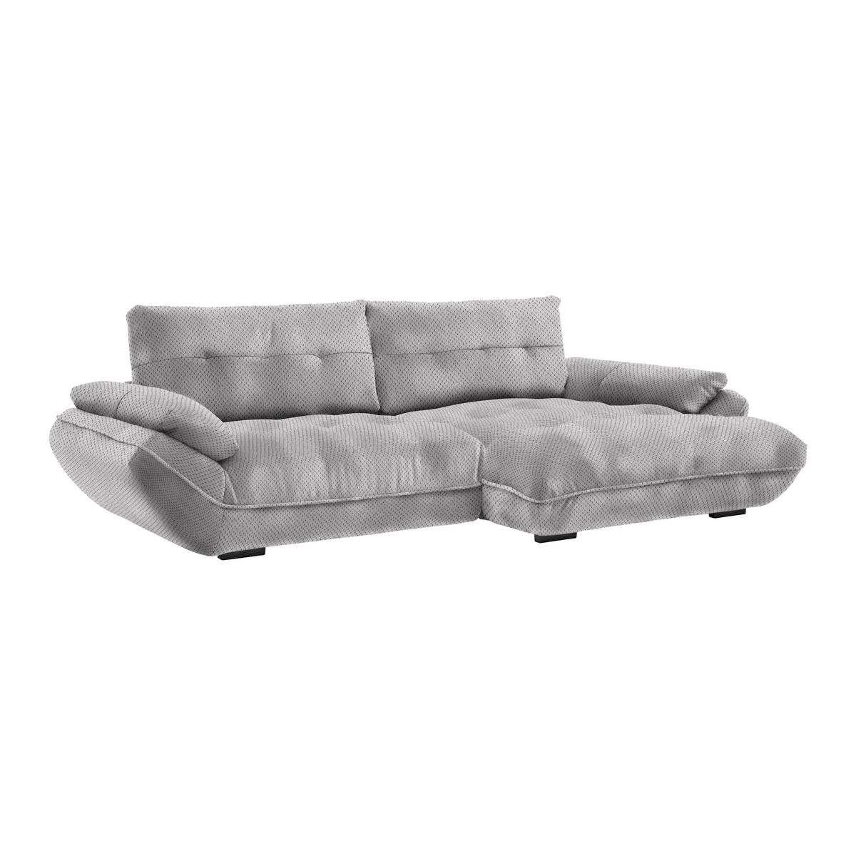 Wohnlandschaft Vivo Hellgrau - Hellgrau/Schwarz, MODERN, Kunststoff/Textil (317/63/179cm) - Premium Living