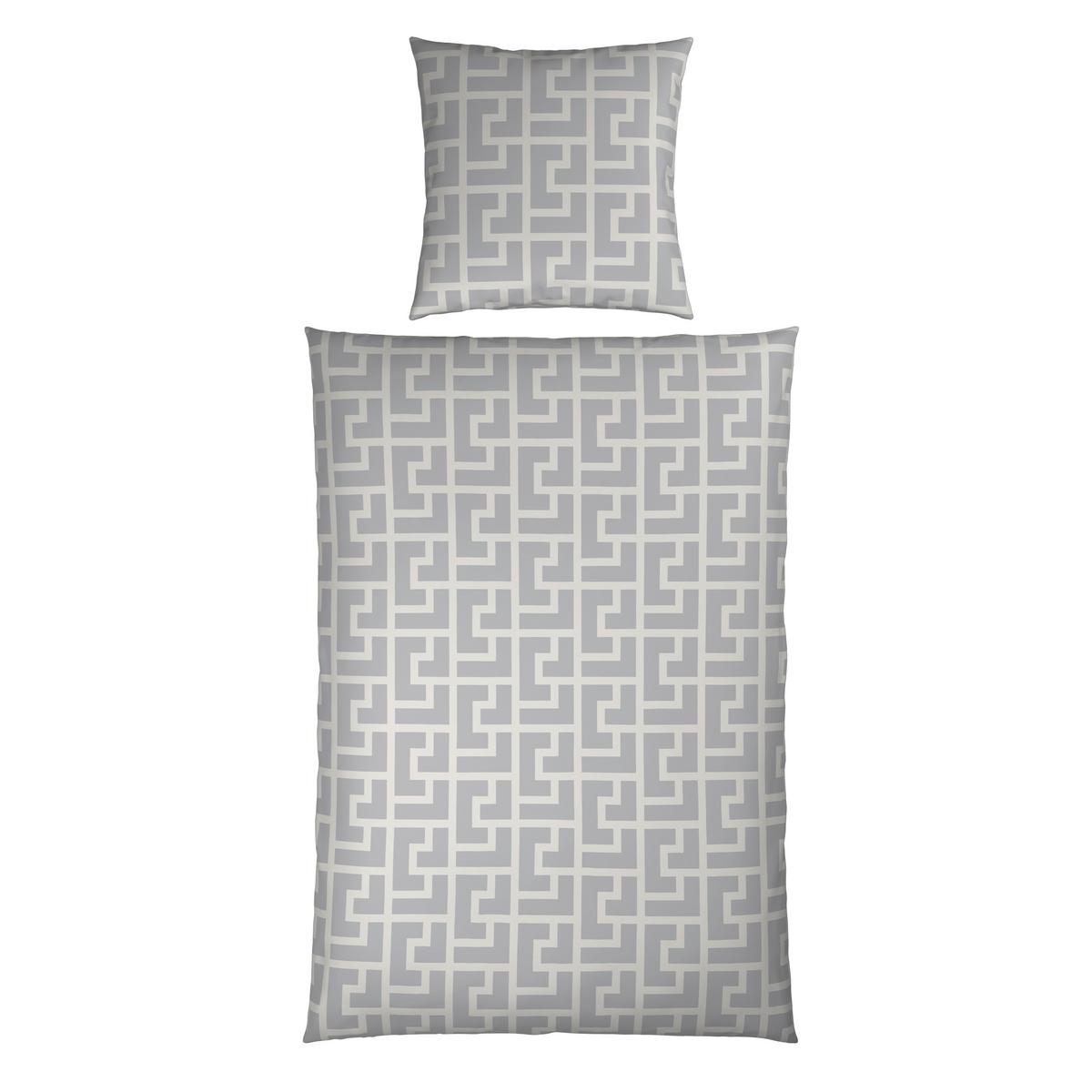 Bettwäsche Mäander Naturfarben ca. 135x200cm - Naturfarben, ROMANTIK / LANDHAUS, Textil (135/200cm) - Mömax