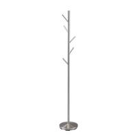 STOJAK NA UBRANIA ADELISA - kolor stalowy, Design, metal (28,5/170/28,5cm) - Carryhome