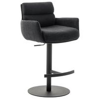 STOŁEK BAROWY LEXINGTON - antracytowy/czarny, Design, metal/tkanina (54/84/52cm) - Dieter Knoll