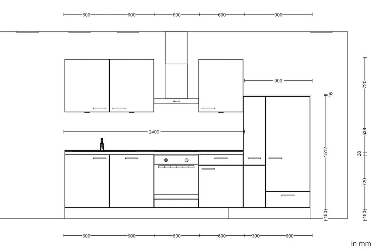 Küchenleerblock Easytouch Low o. Geräte Sandfarben - Sandfarben/Eichefarben, MODERN, Holzwerkstoff/Metall (330cm) - Nobilia