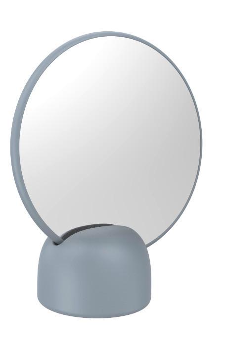 Kosmetikspiegel Naime in Grau - Grau, Modern, Glas/Kunststoff (17/19,8/8,5cm) - Premium Living