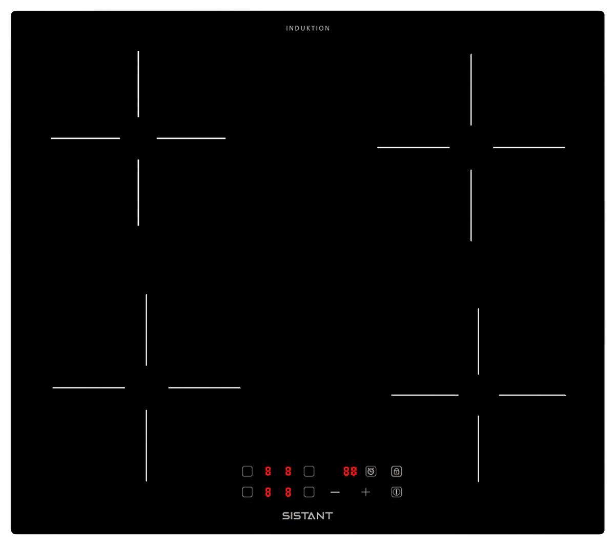 Induktionskochfeld Sistant IK6003 - KONVENTIONELL (59,0/5,8/52,0cm) - Sistant