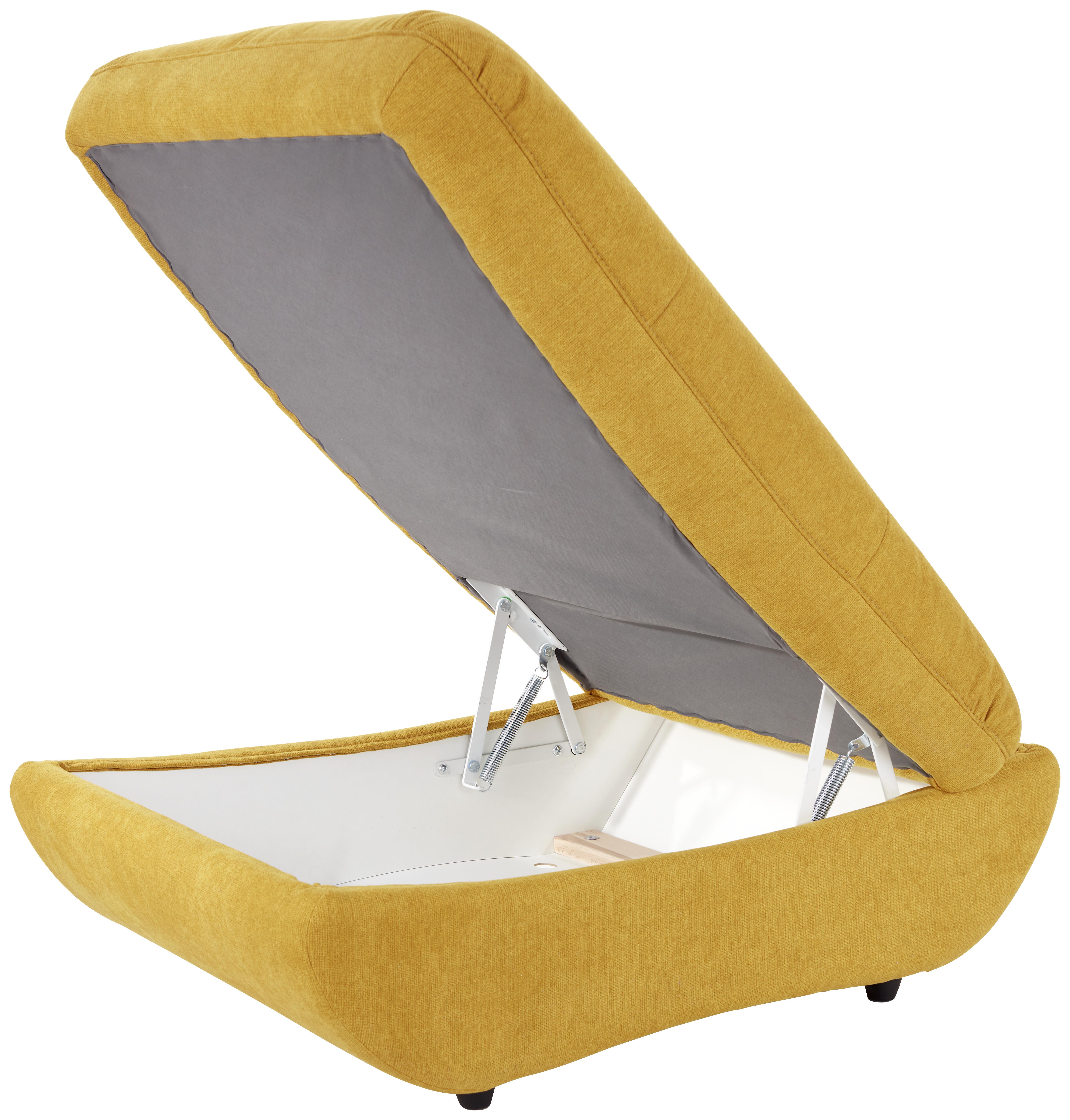 PUFA WYPOCZYNKOWA PARK - czarny/curry, Modern, tworzywo sztuczne/tkanina (107/43/75cm) - Luca Bessoni
