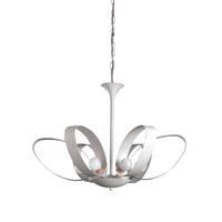 Kronleuchter Serena Weiß max. 6 Watt - Weiß, Design, Metall (65/110cm)