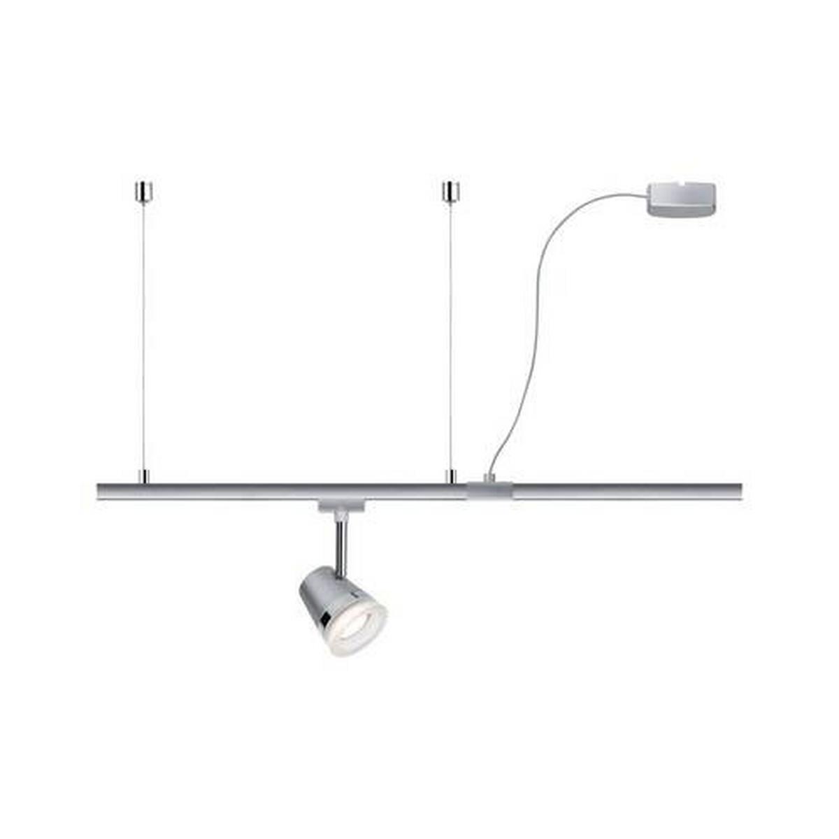Schienensystem-Einspeiser Urail Cable Feed max. 1000 W - Chromfarben, Basics, Kunststoff/Metall (70cm) - Paulmann