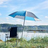 Sonnenschirm in Blau/Dunkelgrau - Blau/Dunkelgrau, MODERN, Kunststoff/Metall (180cm) - Mömax