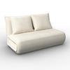 SCHLAFSOFA MACY - Weiß, MODERN, Textil/Metall (141/68/87cm) - Bessagi Home