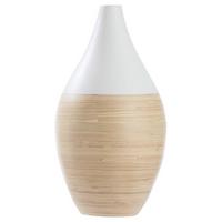 Vase Diana aus Bambus - Naturfarben/Weiß, LIFESTYLE, Naturmaterialien (26/50cm) - Zandiara