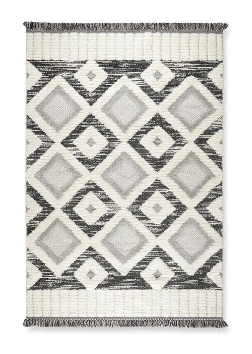 Tkani Tepih Selma 1 -Akt- - bijela/siva, Basics, tekstil (80/150cm) - Modern Living